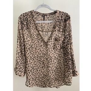 Maurices Sheer Cheetah Print Blouse
